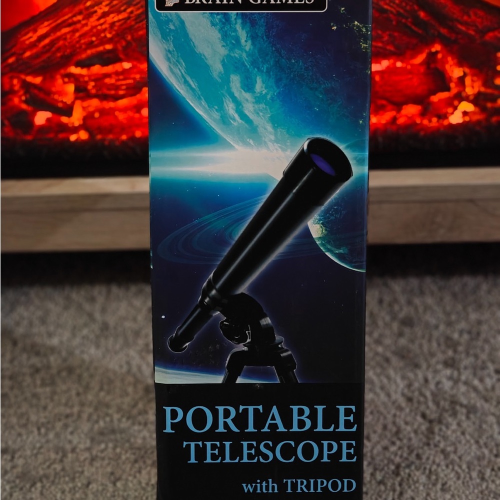 Black Portable Telescope with Tripod